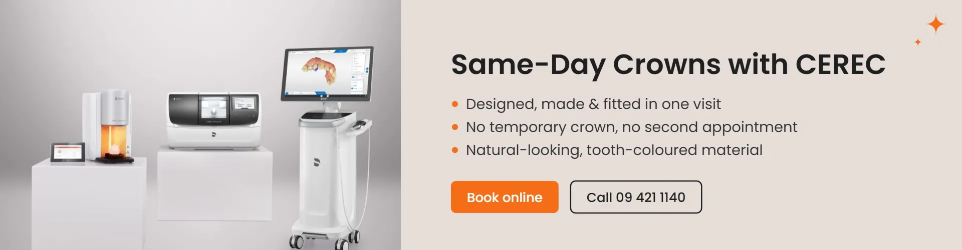 Same-day CEREC crowns at Dazzle Family Dental, Silverdale – designed, made and fitted in one visit