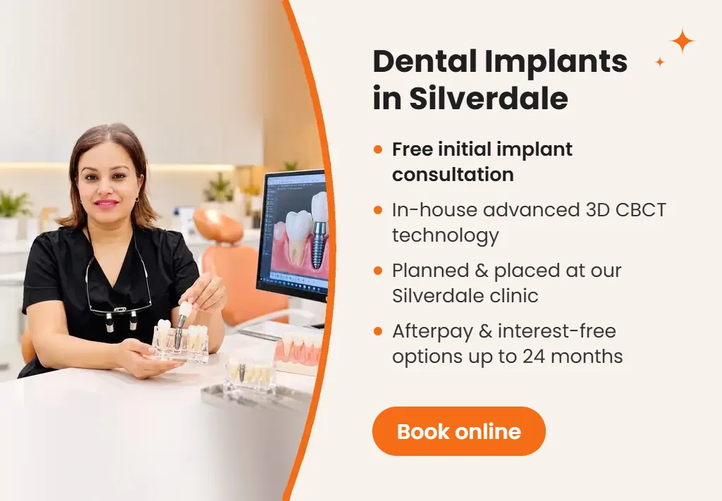 Dental implants in Silverdale with Dr Sim Sood at Dazzle Family Dental – free initial implant consultation and in-house 3D CBCT